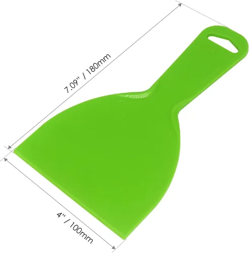 Miniatura 2 de Cuchillo de masilla de plástico, 3 herramientas raspadoras de 4 pulgadas, cuchillos flexibles para paneles de yeso, calcomanías, papel de pared