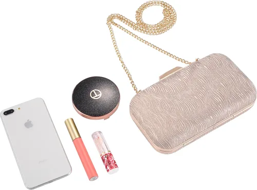 Miniatura 6 de Savatano Bolso de mano dorado, bolsos de mano dorados para mujer, para noche, boda, cóctel, fiesta, bolsa de noche, bolso cruzado de hombro..