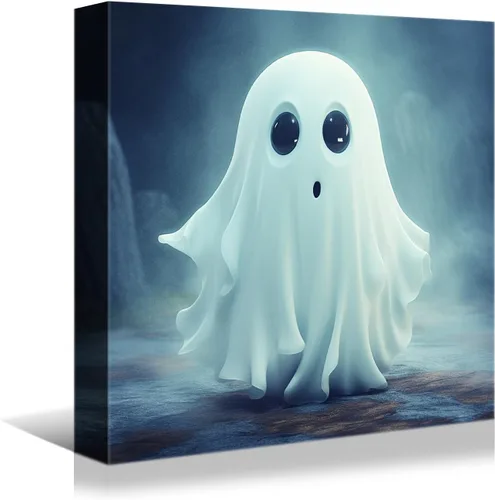 Miniatura 13 de YONICA Lienzo decorativo de Halloween para pared de sala de estar, decoración del hogar, calabaza de Halloween y gato negro sobre lienzo, obra