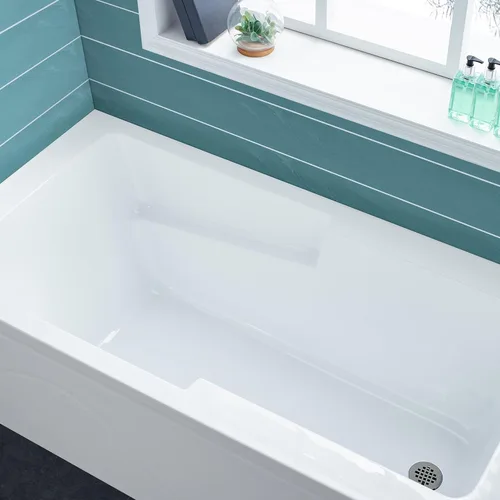 Miniatura 11 de Swiss Madison Well Made Forever SM-AB546 - Bañera con alcoba de hiedra, 60 x 30 pulgadas, color blanco brillante