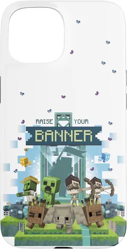 Miniatura 6 de Minecraft Legends Raise Your Banner Mobs Group Shot - Carcasa para iPhone 17