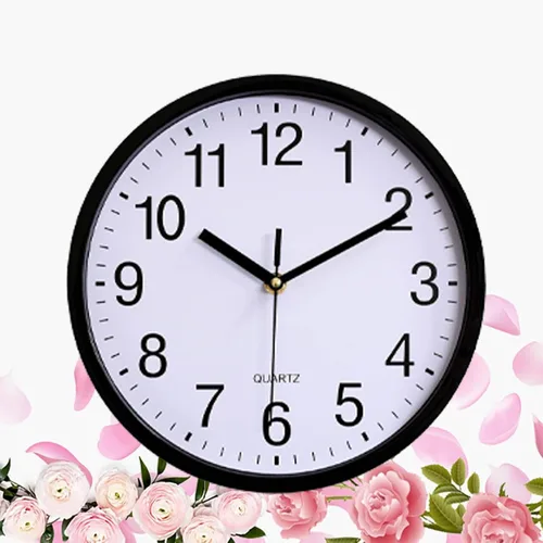 Miniatura 7 de Large Wall Clock, 10 Inch Silent Non-Ticking Quartz Battery Operated Black Wall Clock,Classic Round Living Room Clocks Wall for Kitchen Office Home