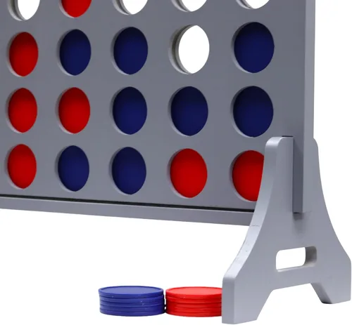Miniatura 2 de Tailgating Pros Cuatro Gigante Gris Premium en una Fila con Estuche de Transporte – Juego de Patio al Aire Libre Jumbo de Gran Tamaño – Conecta