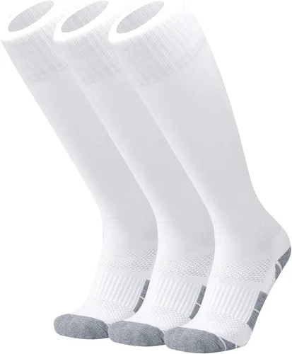 Zando Paquete de 13 calcetines de fútbol hasta la rodilla para mujeres y hombres, calcetines de béisbol y sóftbol para jóvenes y adultos, calcetines
