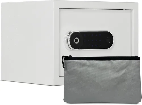 Miniatura 11 de Caja fuerte ignífuga para el hogar de 1.0 pies cúbicos con bolsa de documentos ignífuga, caja fuerte de seguridad digital con estante extraíble