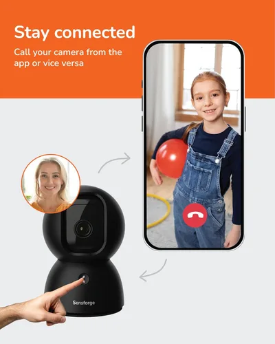 Miniatura 9 de SensForge Cámara de seguridad Pan-Tilt de 2.5K, cámara WiFi de doble banda de 360° para el hogar, detección gratuita de IA humanos y mascotas, nube