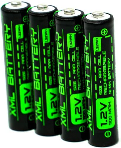 Miniatura 2 de (4 unidades) 1.2v 1100mAh AAA Ni-MH batería recargable de baja autodescarga para luces solares, más 1.2v 1100mAh AAA Celda Ni-MH