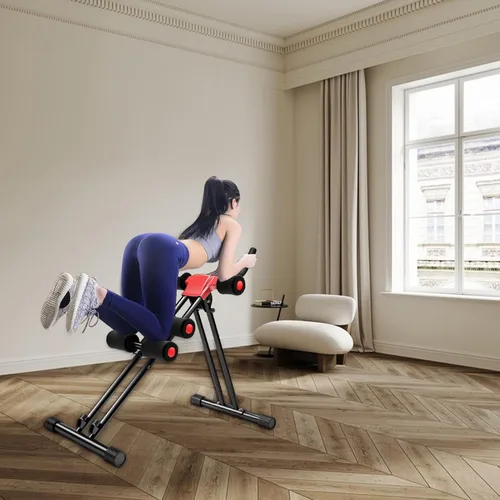 Miniatura 8 de Rodillo abdominal, equipo de entrenamiento abdominal, máquina de abdominales ajustable, entrenamiento de cuerpo completo para gimnasio en casa