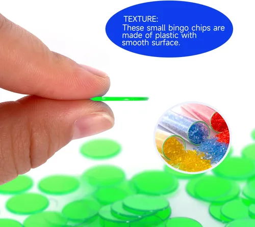 Miniatura 3 de GSE Games & Sports Expert Chips de bingo verdes, 2,000 fichas de conteo transparentes de alto contraste de 3/4 pulgadas para juegos de bingo, fiestas