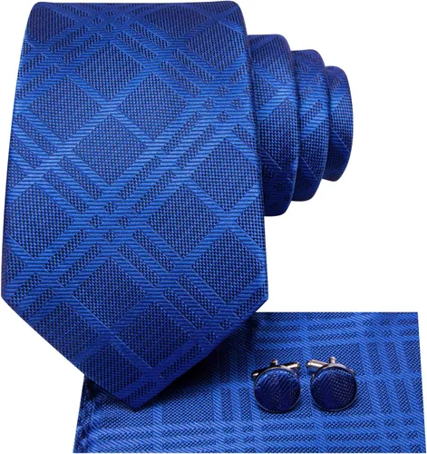 Miniatura 69 de Dubulle Corbata tejida de cachemira para hombre y gemelos de pañuelo para hombre, conjunto de gemelos para boda formal y negocios
