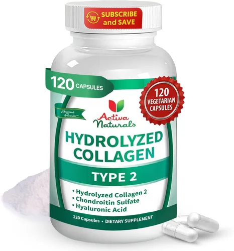 Suplemento hidrolizado de colágeno tipo 2 con condroitina e hialurónico - 120 Veg. Caps
