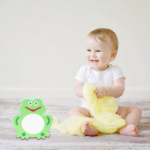 Miniatura 8 de Juego de 2 piezas de juguete de baño de espejo en forma de rana interactivo para bebés, juguetes de ducha para niños, juguete de bañera de ducha