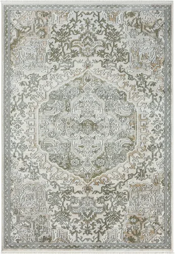 Miniatura 3 de Abani Savoy Collection - Alfombra de área, diseño vintage beige/verde, 7 pies 9 pulgadas x 10 pies 2 pulgadas, fácil de limpiar, duradera para niños