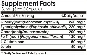 Miniatura 2 de Eye Max con luteína 40 mg ~ 180 cápsulas - Sin aditivos ~ Naturetition Supplements