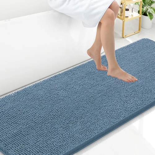 Miniatura 190 de Arotive Alfombras de baño de felpilla extrasuaves y absorbentes, de 24 x 16 pulgadas, lavables a máquina, parte trasera de goma antideslizante