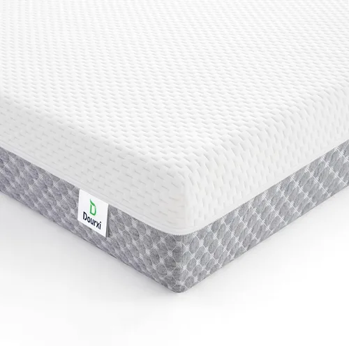 Dourxi Minicolchón para cuna, 38x24x4 pulgadas, de gel viscoelástico de doble cara, colchón premium transpirable para cunas mini y portátiles con