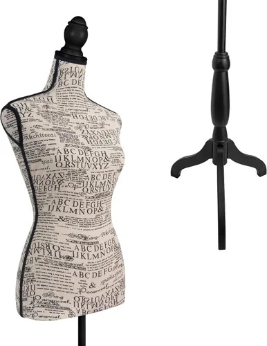 Miniatura 6 de Cuerpo de Maniquí Femenino, Forma de Vestido Maniquí de Costura Torso con Soporte Trípode Ajustable, Maniquí de Modistas para Vestido y Exhibición