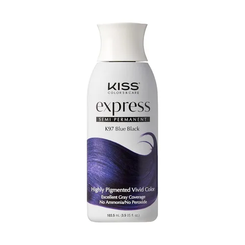 Miniatura 10 de Kiss Express - Kit completo de tinte semipermanente para el cabello, tinte vívido y altamente pigmentado para cabello vibrante, fórmula suave