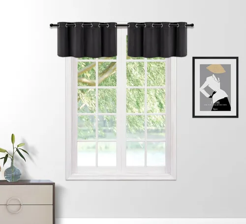 Miniatura 28 de PI Cortinas opacas para dormitorio, tratamiento de ventana con aislamiento térmico de anillo superior, cortinas oscurecedoras de habitación