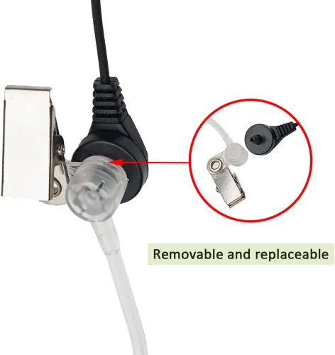 Miniatura 3 de Covert Auriculares de tubo acústico con micrófono PTT para Midland GXT1000VP4 LXT600 LXT500VP3 LXT118 GXT1050VP4 GXT1000XB Walkie Talkie Radio