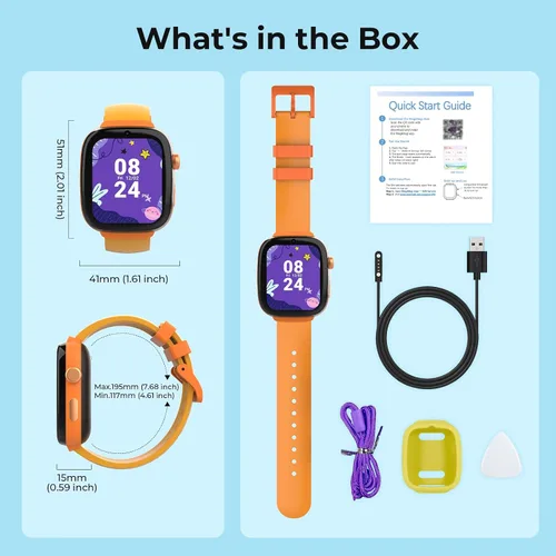 Miniatura 9 de EIOTCLUB Reloj inteligente para niños MX3 Videollamada 4G LTE y rastreador GPS Botón SOS y zonas seguras Modo escolar y controles parentales