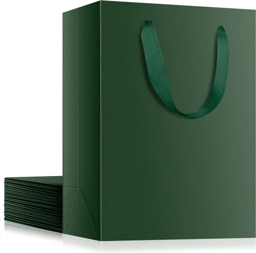Miniatura 13 de EUSOAR Bolsas de compras de papel con asas, paquete de 25 bolsas pequeñas de papel kraft de 5.9 x 2.3 x 7.8 pulgadas, bolsa de mercancía