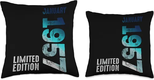 Miniatura 3 de January 1957 Year 1957 Retro 1957 Vintage Limited Edition Throw Pillow