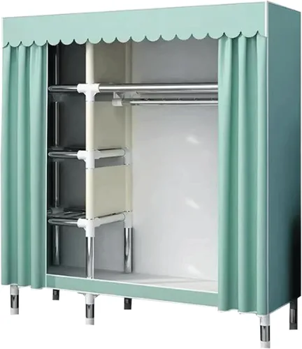 Miniatura 15 de large closets Portable Wardrobe Closet Thick Metal Frame Closets for Bedroom Cloth Wardrobe Closet for Bedroom Hanging Clothes Closet Space-saving