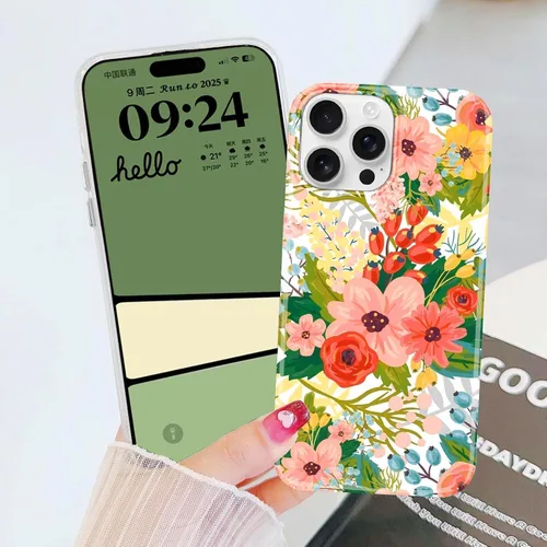 Miniatura 5 de J.west Funda para iPhone 14 Pro Max de 6.7 pulgadas, diseño moderno de ramo de flores botánicas con estampado de flores botánicas de jardín