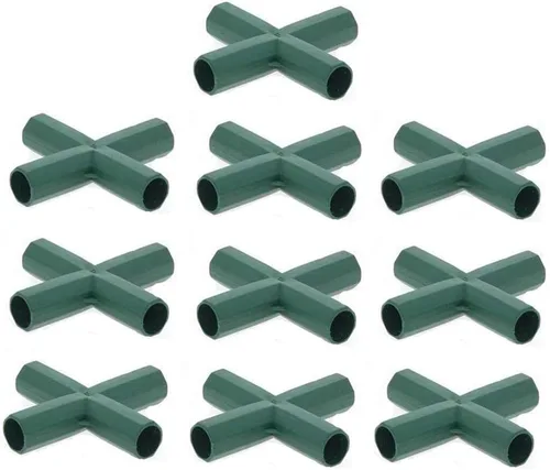 Miniatura 9 de 25 conectores de marco de invernadero de 0.63 pulgadas, accesorios de PVC para edificios, tubo de esquina de 3 vías y 4 vías, clips giratorios