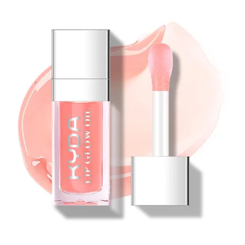 KYDA Aceite de brillo labial hidratante, brillo labial de aceite hidratante transparente voluminizador, aceite labial teñido para el cuidado de los