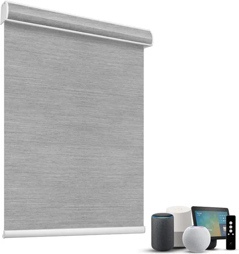 Miniatura 64 de SmartWings Persianas Motorizadas con Sombras para Ventana Control Remoto Funciona con Thread Apple Homekit Z-Wave Alexa 100% Blackout de Doble Cara