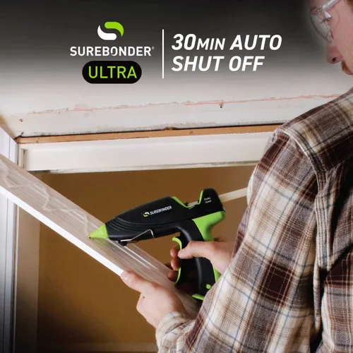 Miniatura 7 de Surebonder Pistola de Pegamento Caliente y Barras de Pegamento, Pistola de Pegamento Caliente de Tamaño Completo de 100W de Doble Temperatura con 20