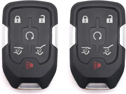Funda de repuesto para llavero de 6 botones para Chevrolet Chevy Suburban Tahoe GMC Yukon 2014 2015 2016 2017 (2 unidades)