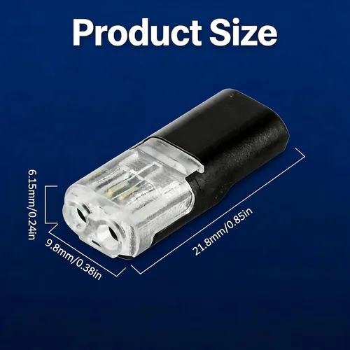 Miniatura 2 de Kit de conectores de cable, conector de tira de bloqueo enchufable de doble cable, conectores eléctricos de conexión rápida con hebilla de bloqueo
