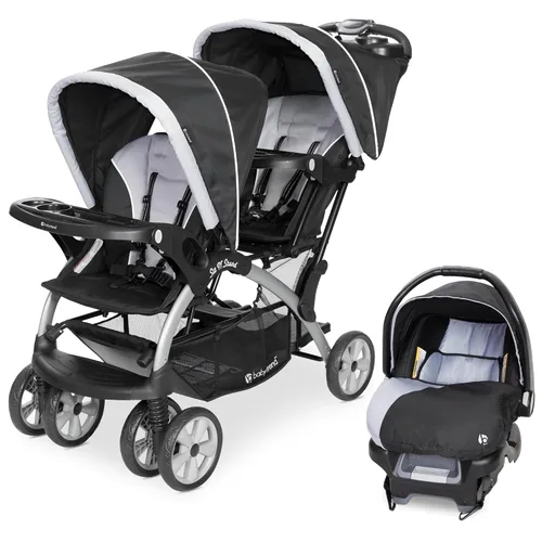Miniatura 14 de Baby Trend Cochecito Doble para Bebés y Niños Pequeños y Combo de Asiento de Automóvil, Juego de 2 Piezas, Caqui - Dúo de Cochecito Portátil