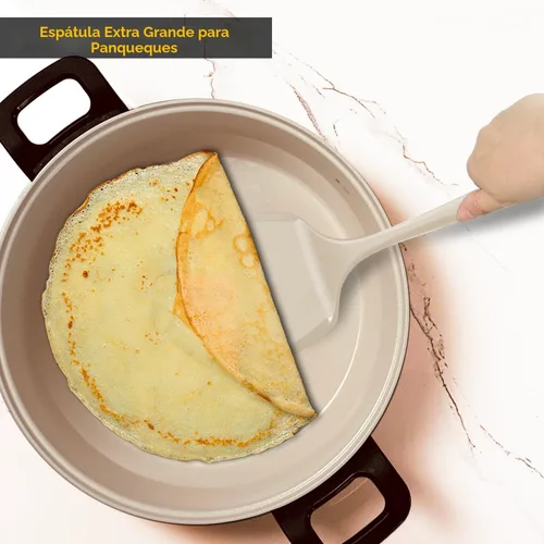 Miniatura 6 de Juego de espátulas de silicona, espátula de silicona resistente al calor de 600°F, volteador giratorio para cocinar, utensilios de cocina Caqui