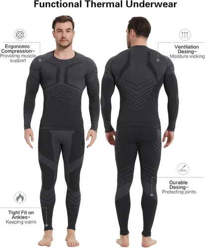 Miniatura 5 de MEETYOO Conjunto de ropa interior térmica para hombre Sport Long Johns Base Layer