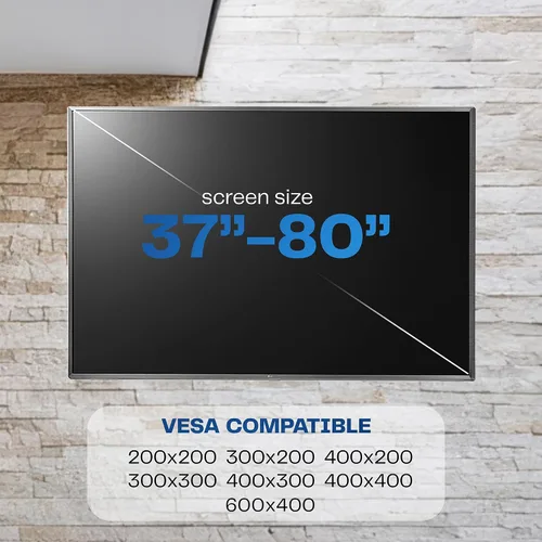 Miniatura 6 de VIVO Soporte de pared para TV de movimiento completo para exteriores para pantallas de 37 a 80 pulgadas, soporte articulado con capacidad para hasta