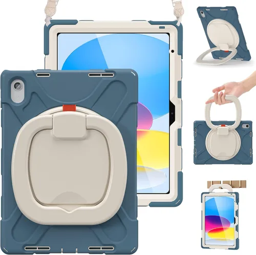 Miniatura 12 de BRAECN Funda para iPad (A16) de 11ª/10ª generación de 11 pulgadas/10.9 pulgadas 2025/2022, funda de silicona resistente con protector de pantalla