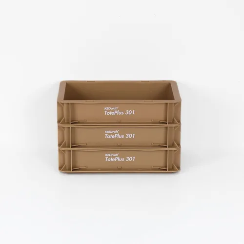 Miniatura 16 de KBDcraft Contenedor de almacenamiento apilable - Caja organizadora de plástico resistente y bandeja con paredes rectas, pequeños contenedores de Gris