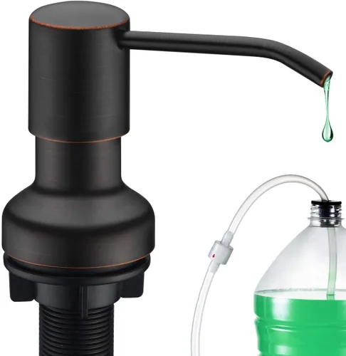 Miniatura 11 de Dispensador de jabón integrado para fregadero de cocina, dispensador de jabón de cocina, juego de bomba de acero inoxidable para jabón o loción