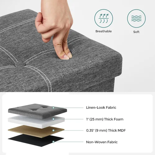 Miniatura 7 de SONGMICS Storage Bench, Folding Storage Chest
