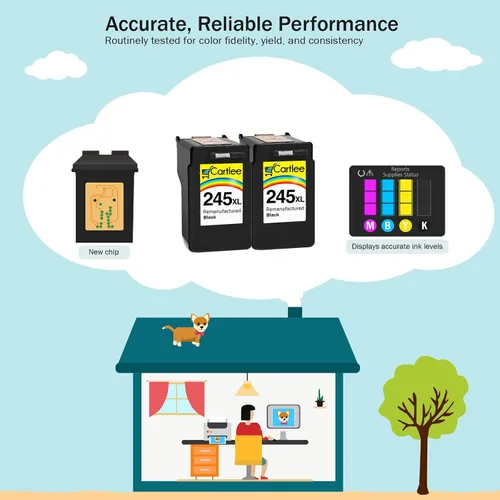 Miniatura 6 de Cartlee Cartuchos de tinta compatibles de repuesto para Canon Ink 245 para Canon PG-245xl Cartucho de tinta para iP2820 MG2420 MG2920 MG2922 MG2520