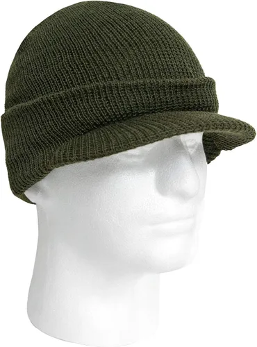 Miniatura 2 de Gorra de radar de lana G.I. genuina, color verde oliva