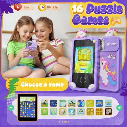 Miniatura 4 de Juguetes de teléfono inteligente para niñas, juguetes de regalo de unicornio para niñas de 3 a 9 años, regalos de cumpleaños, mini juguetes