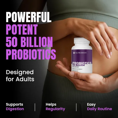 Miniatura 6 de Nutra Wave 50 mil millones de probióticos y prebióticos para mujeres y hombres – 15 cepas de cultivo activo – Apoya la hinchazón, el estreñimiento