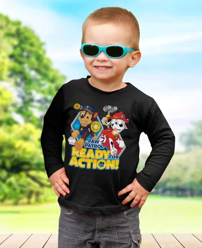 Miniatura 3 de Paw Patrol Ready for Action Chase Marshall - Camiseta de manga larga para niños pequeños