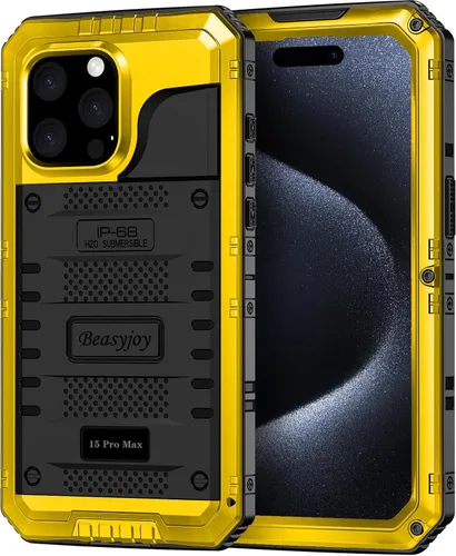 Miniatura 16 de Beasyjoy Funda de Metal para iPhone SE 2022/2020/8/7, Funda Impermeable Resistente con Protector de Pantalla, Protección de Cuerpo Completo Grado