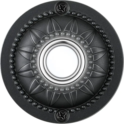 Miniatura 7 de Dreyoo Botón redondo de metal para timbre de puerta, botón de repuesto de botón de timbre LED iluminado con cable negro, timbre de puerta de hierro